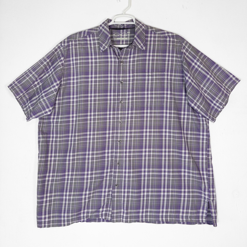 GameGuard Outdoors Purple Plaid Vented Fishing Shirt Mens 3X Gorpcore 1719 - Picture 2 of 7